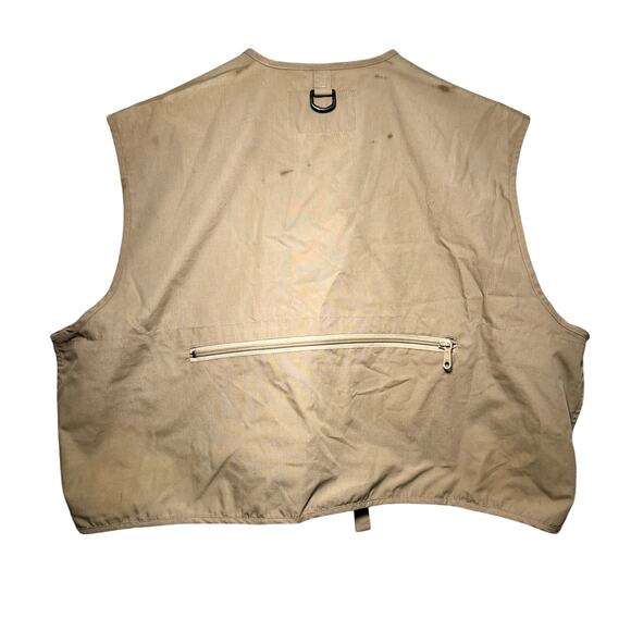 Vintage Orvis Tan Fishing Cargo Vest Size XL 23x21 - Picture 2 of 10